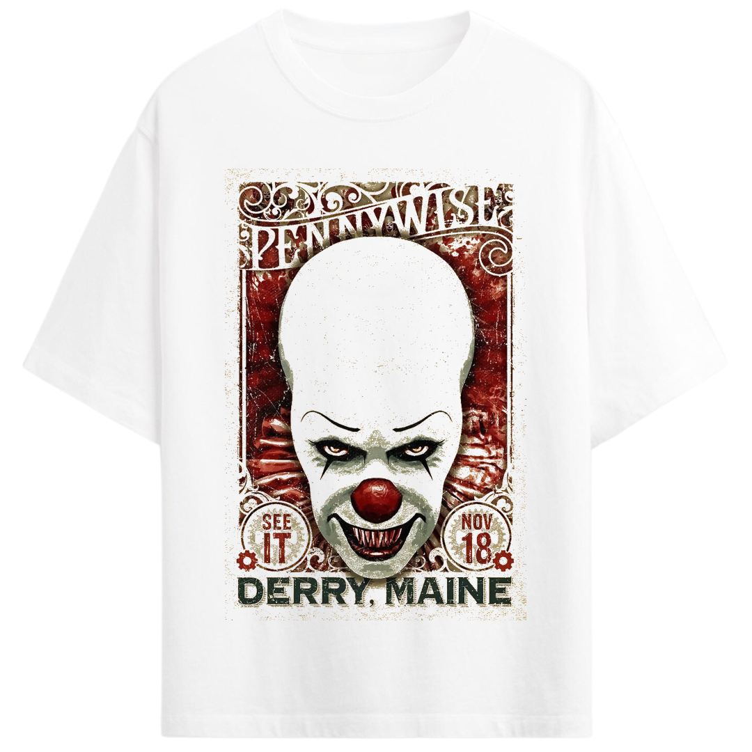Camiseta Oversize Pennywise Miedo Total